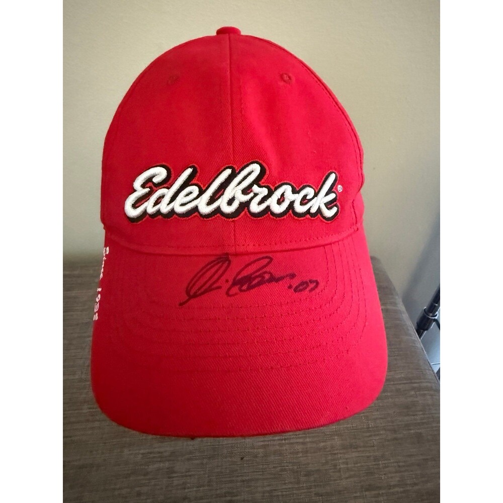 Men's Edelbrock Red Signed 2007 Nascar Performance Adjustable Hat
